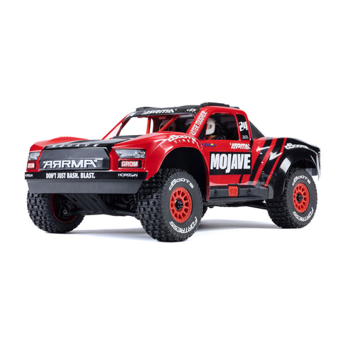 ARRMA MOJAVE GROM MEGA 380 Brushed 4X4 Small Scale Desert Truck RTR with Battery & Charger Red