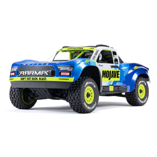 ARRMA MOJAVE GROM MEGA 380 Brushed 4X4 Small Scale Desert Truck RTR with Battery & Charger Blue