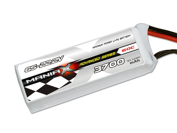 ManiaX 6S 3700mAh 60C 22.2V Lipo Battery